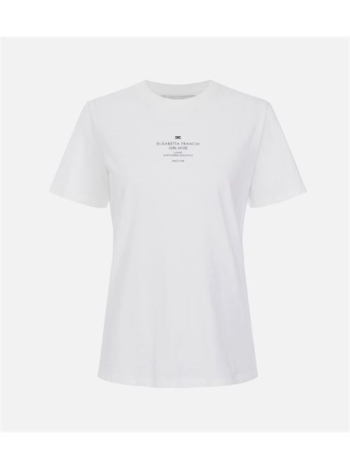 PRINTED T-SHIRT ELISABETTA FRANCHI | MA63D56E2270 Gesso